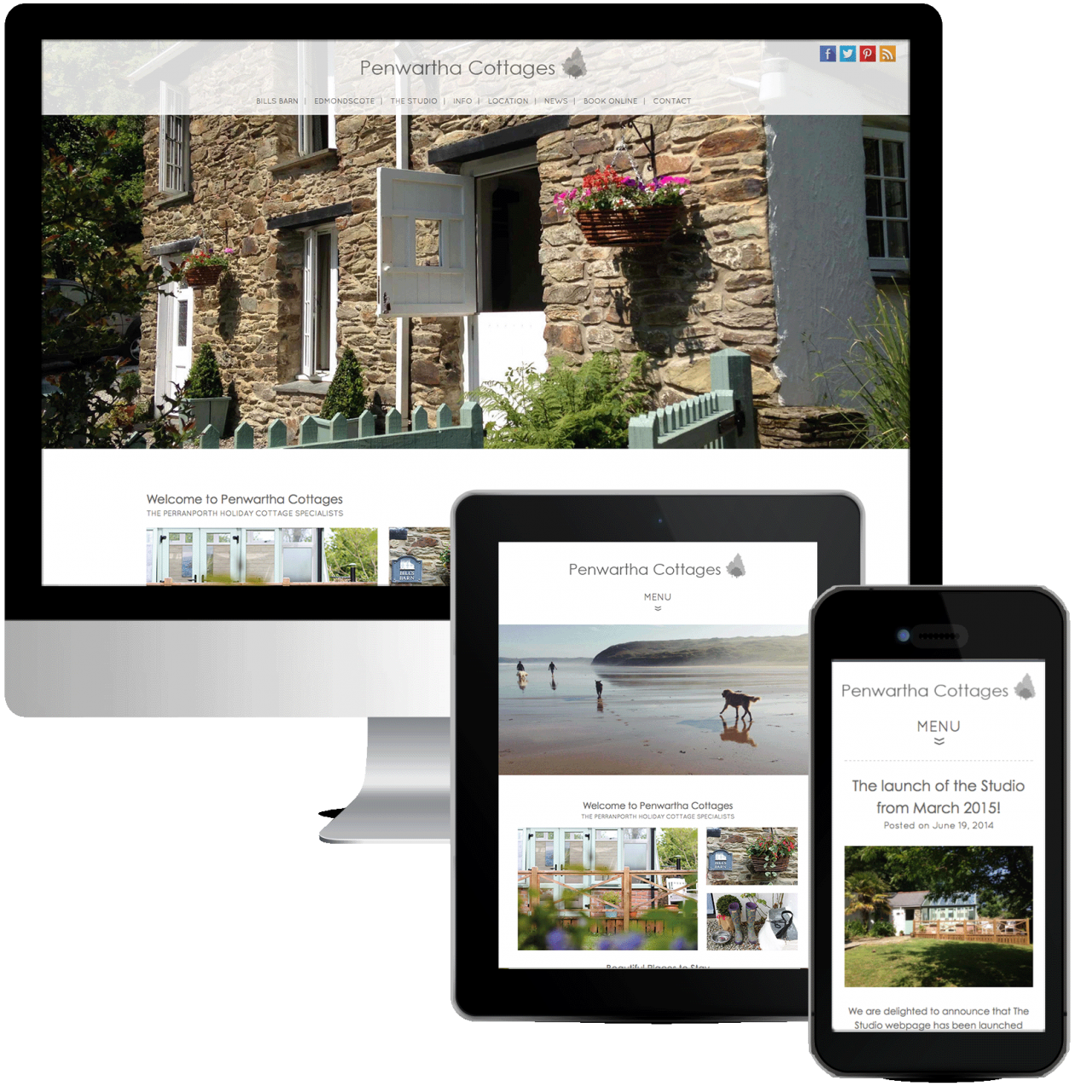 WordPress design for Cornwall cottage holidays